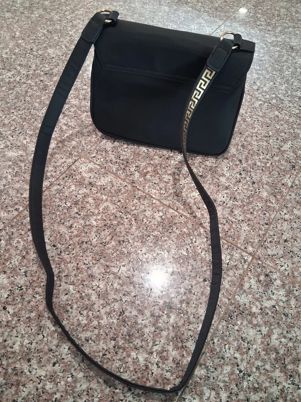 Versace Perfums GWP Black Cross Bag with Gold Logo.New